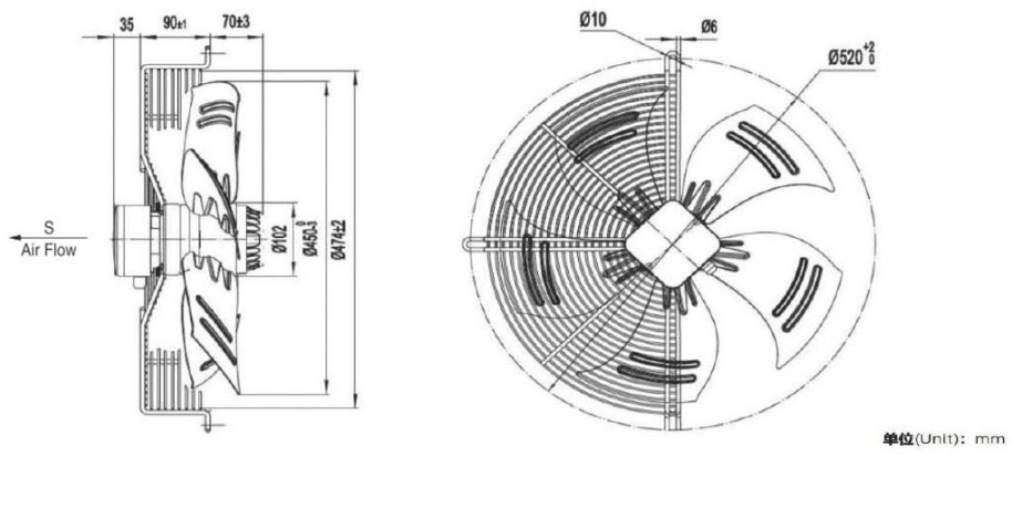quạt tản nhiệt 4D-450, quạt tản nhiệt 4E-450